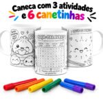 Colorir com Atividades - Artes Canecas Infantil