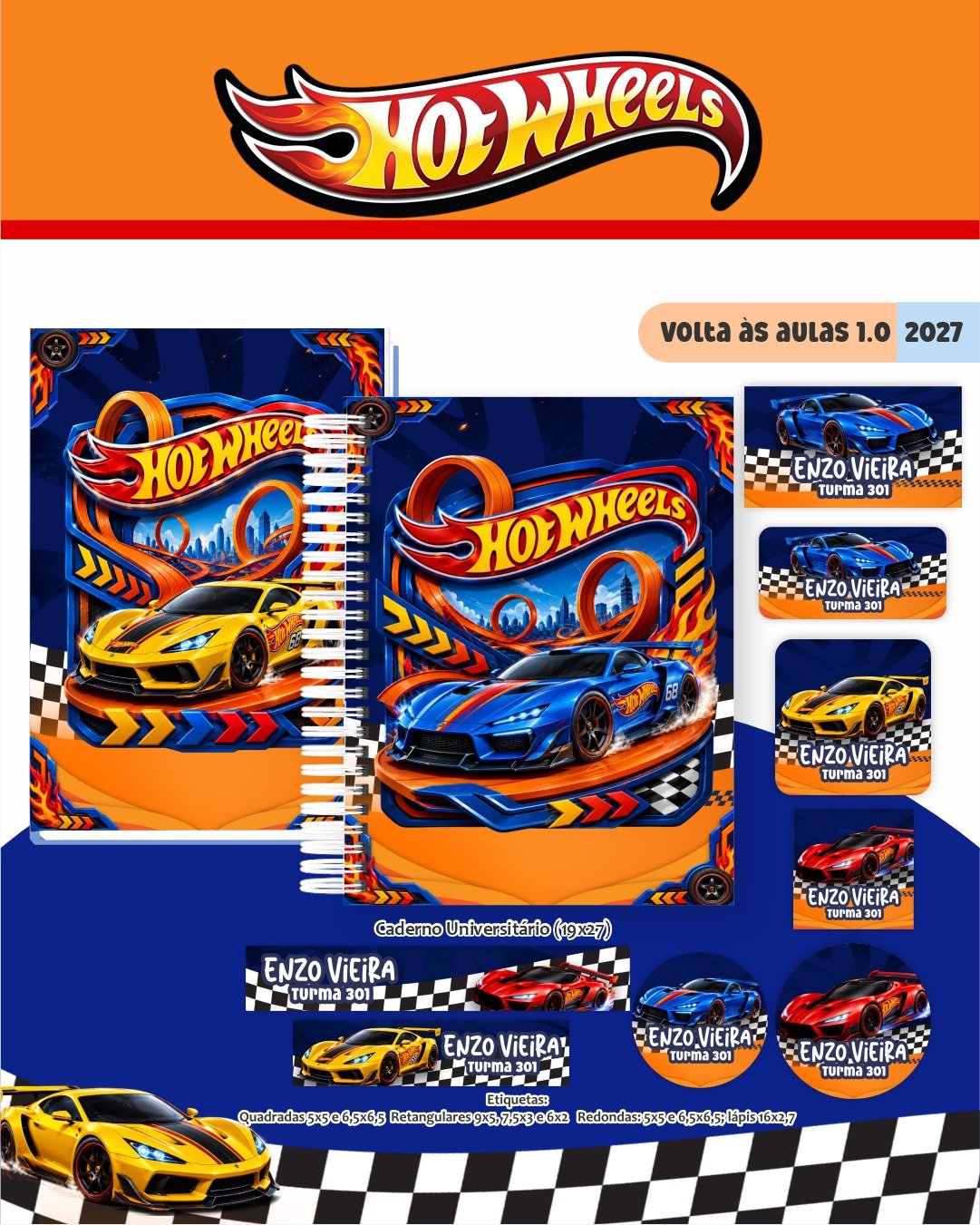 1 Hot Wheels – Escolar 1.0 2027 (Pâmella) - Imagem 1