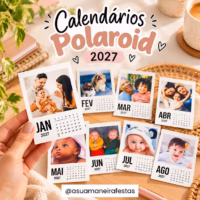 Molduras Calendário Polaroid 2027 (Português, English, Español) - Arquivo Digital - Imagem 4