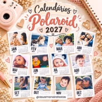 Molduras Calendário Polaroid 2027 (Português, English, Español) - Arquivo Digital - Imagem 3
