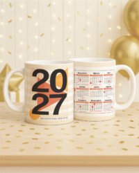 Pacote de Artes Canecas Calendário 2027 Ano Novo - Imagem 3