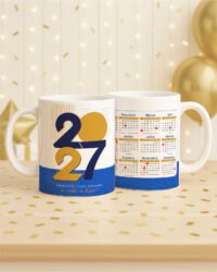 Pacote de Artes Canecas Calendário 2027 Ano Novo - Imagem 2