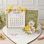 Arte Calendário de Mesa Margaridas 2027