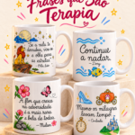 Arte para Canecas Frases que São Terapia em PNG