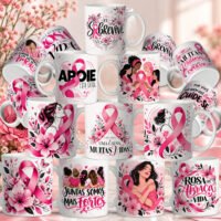Artes Para Canecas Outubro Rosa