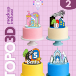 Topo de Bolo 3D Velas