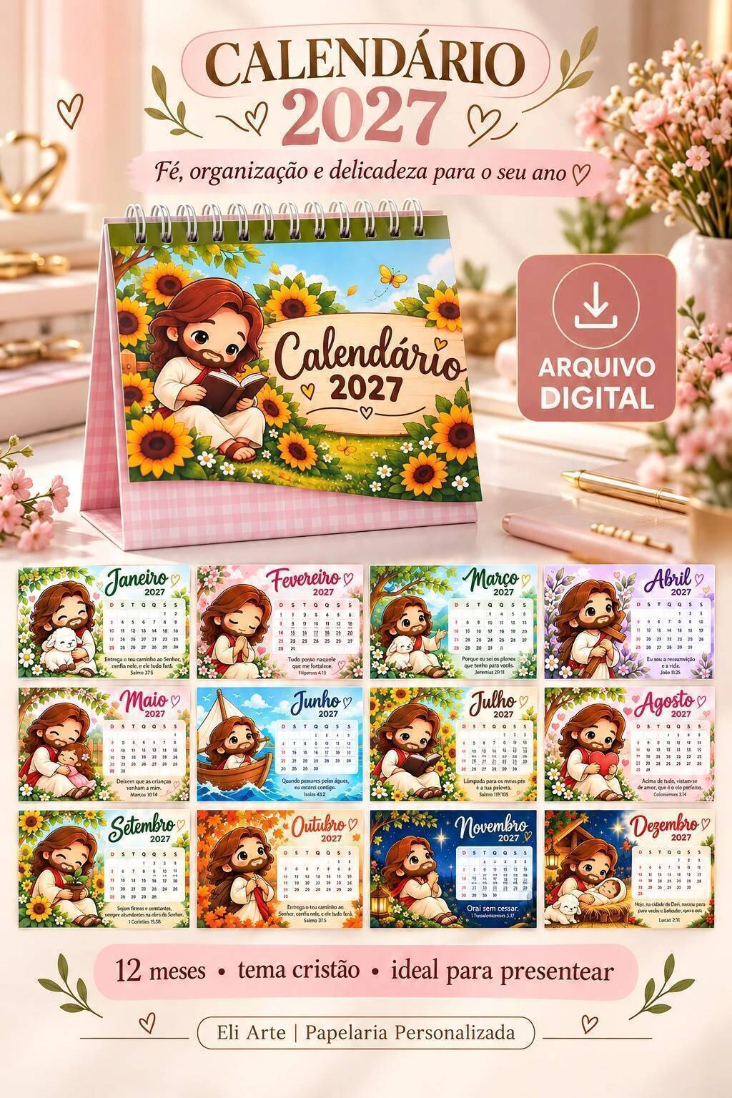 Calendário Jesus 2027 Calendário Jesus 2027 - Imagem 1