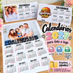 Calendários 2027 Para Foto e Logo