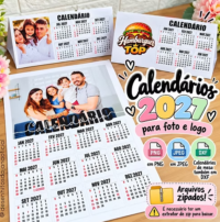Calendários 2027 Para Foto e Logo