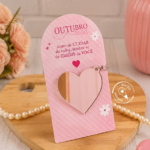 Cartão Chaveiro Espelho - Outubro Rosa - Arquivo