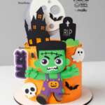 Topo de Bolo Frankenstein Baby Halloween 3D