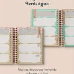 Planner Vintage Verde-Água 2027 e sem data Wire-o