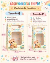Sacolinhas para Crianças Tamanhos P + G - Imagem 6